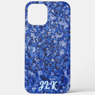 Variegated Blue Sequin署名 iPhone 12 Pro Max ケース