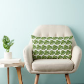 Variegated Monstera Albo Leaf Pillow Decor ランバークッション (椅子)