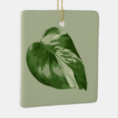 Variegated Monstera Leaf Ornament セラミックオーナメント (右)