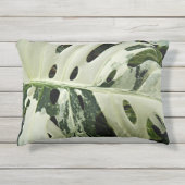 Variegated Monstera Plant Botanical アクセントクッション (正面)