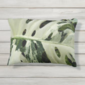 Variegated Monstera Plant Botanical アクセントクッション (裏面)