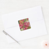 Variegated Poinsettia Sticker スクエアシール (封筒)