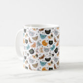 Various cat faces pattern コーヒーマグカップ (正面左)
