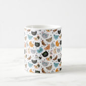 Various cat faces pattern コーヒーマグカップ (中央)
