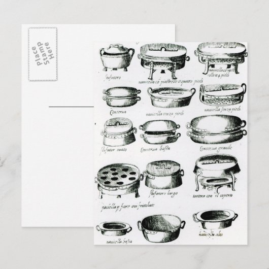 Various Cooking Vessels, 1570 ポストカード (正面/裏面)