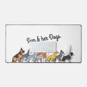 Various Dog Breeds in a Row デスクマット (キーボード&マウス)