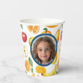 Various Fruits写真と名前紙 紙コップ (裏面)