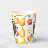 Various Fruits写真と名前紙 紙コップ (左)