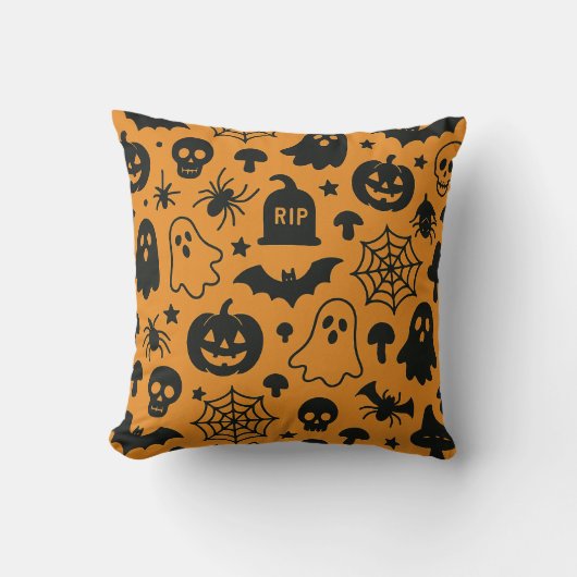 Various Halloween pattern images pliow クッション (正面)