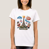 Various Places: Caffee in Paris. T-shirt #6 Tシャツ (正面)