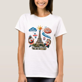 Various Places: Caffee in Paris. T-shirt #6 Tシャツ