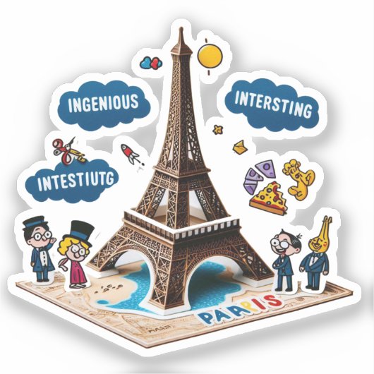 Various Places: Coffee in Paris Sticker #2 シール (正面)