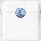Vars Station de ski - Skieur ラウンドシール (バッグ)