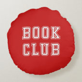 Varsityスタイルブッククラブ（編集可能カラー） ラウンドクッション (裏面)