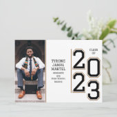 Varsityチームプレーヤースポーツ写真卒業パーティー 招待状 (スタンド正面)