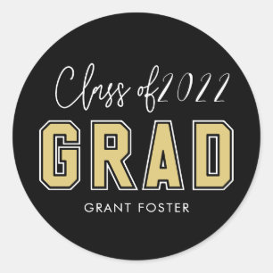 Varsityプライド編集可能なカラーの卒業 ラウンドシール