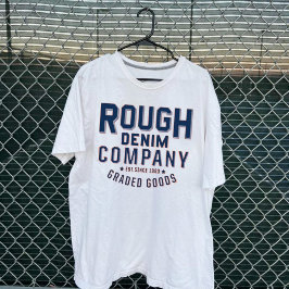 Varsity athletic vintage Rough denim Tシャツ