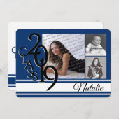 Varsity Blue 2019卒業Tri写真 招待状 (正面/裏面)