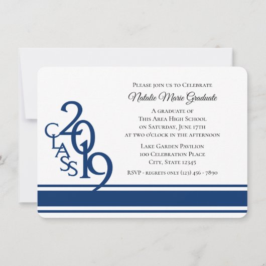 Varsity Blue 2019卒業Tri写真 招待状 (裏面)