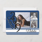 Varsity Blue 2019卒業Tri写真 招待状 (正面)