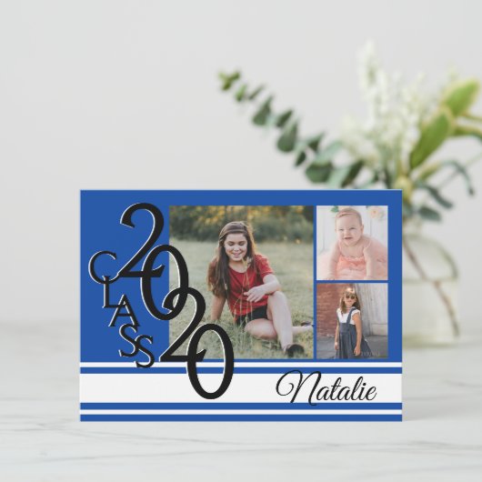 Varsity Blue 2020卒業Tri写真 招待状 (スタンド正面)