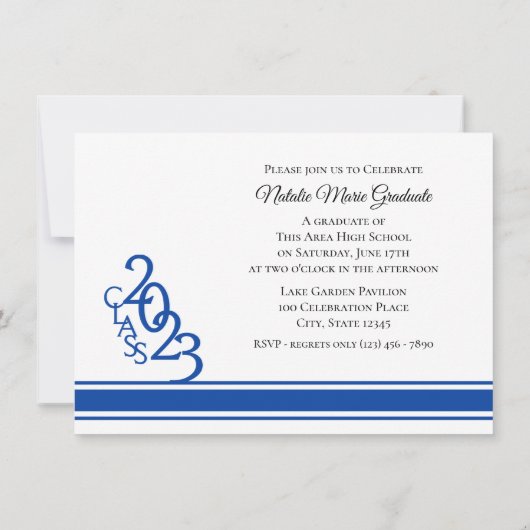 Varsity Blue 2023卒業Tri写真 招待状 (裏面)