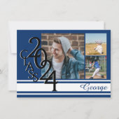 Varsity Blue 2024卒業Tri写真 招待状 (正面)