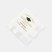 Varsity Gold 卒業式パーティー クラスオブ2026 縁ありカクテルナプキン (角)