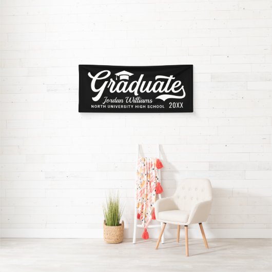 Varsity Graduate Bold Black Script 横断幕 (インサイチュ)
