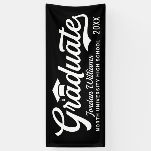 Varsity Graduate Bold Black Script 横断幕 (縦)