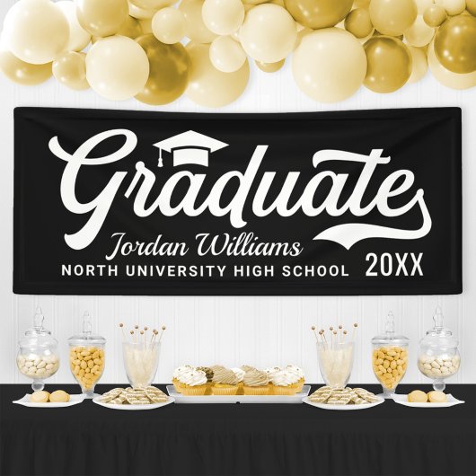 Varsity Graduate Bold Black Script 横断幕