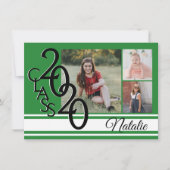 Varsity Green 2020卒業Tri Photo 招待状 (正面)