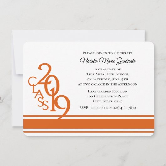 Varsity Orange 2019卒業Tri写真 招待状 (裏面)