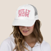 Varsity Pink Bully Dog Mom | Bulldog Pitbull Mama キャップ (インサイチュ)