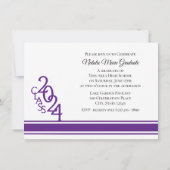 Varsity Purple 2024卒業Tri写真 招待状 (裏面)