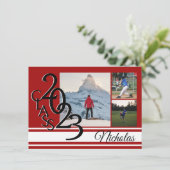 Varsity Red 2023卒業Tri写真 招待状 (スタンド正面)