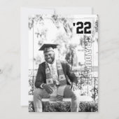 Varsity Sport Theme | 2 枚の写真の卒業パーティー 招待状 (正面)
