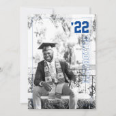 Varsity Sport Theme | 2 枚の写真を使った卒業パーティー 招待状 (正面)