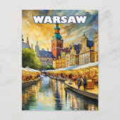 Varsovie, cœur vibrant de la Pologne ポストカード (正面)