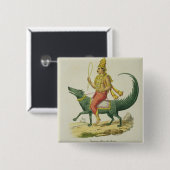 VarunaのチャールズEti著刻まれる海洋の神 缶バッジ (正面&裏面)