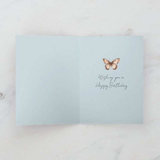 Vase Blueberries Cupcake Birthday カード (内部)