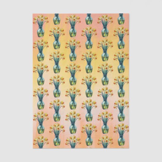 Vase Full of Beautiful Daffodils 薄葉紙 (正面)