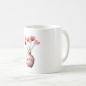 Vase of Hearts Love コーヒーマグカップ (正面右)
