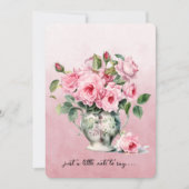 Vase of Pink Roses Note Card ノートカード (正面)