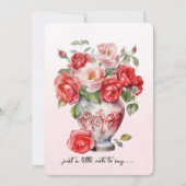 Vase of Red Roses Note Card ノートカード (正面)
