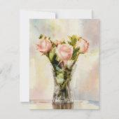 Vase of Roses Art Note Card Set ノートカード (正面)