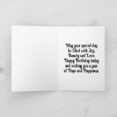 Vase Of Roses Birthday Greeting Card カード (内部)