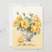 Vase of Yellow Roses Note Card ノートカード (正面)