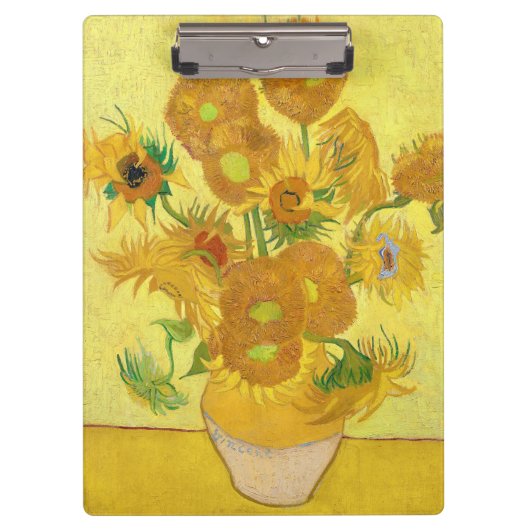 Vase with fifteen sunflowers by Vincent Van Gogh  クリップボード (正面)