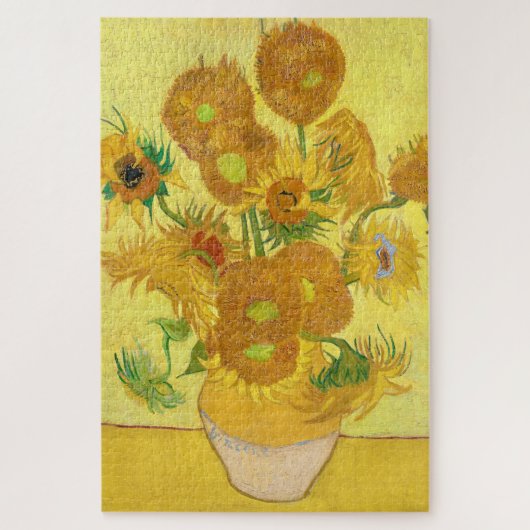 Vase with fifteen sunflowers by Vincent Van Gogh ジグソーパズル (縦)